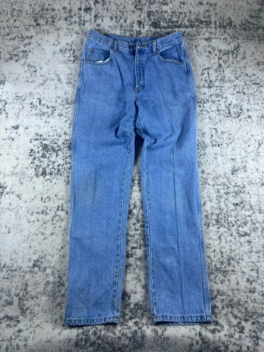 Sports Jeans Men 34x34 Blue Straight Leg Medium Wash Denim Classic Vintage Style